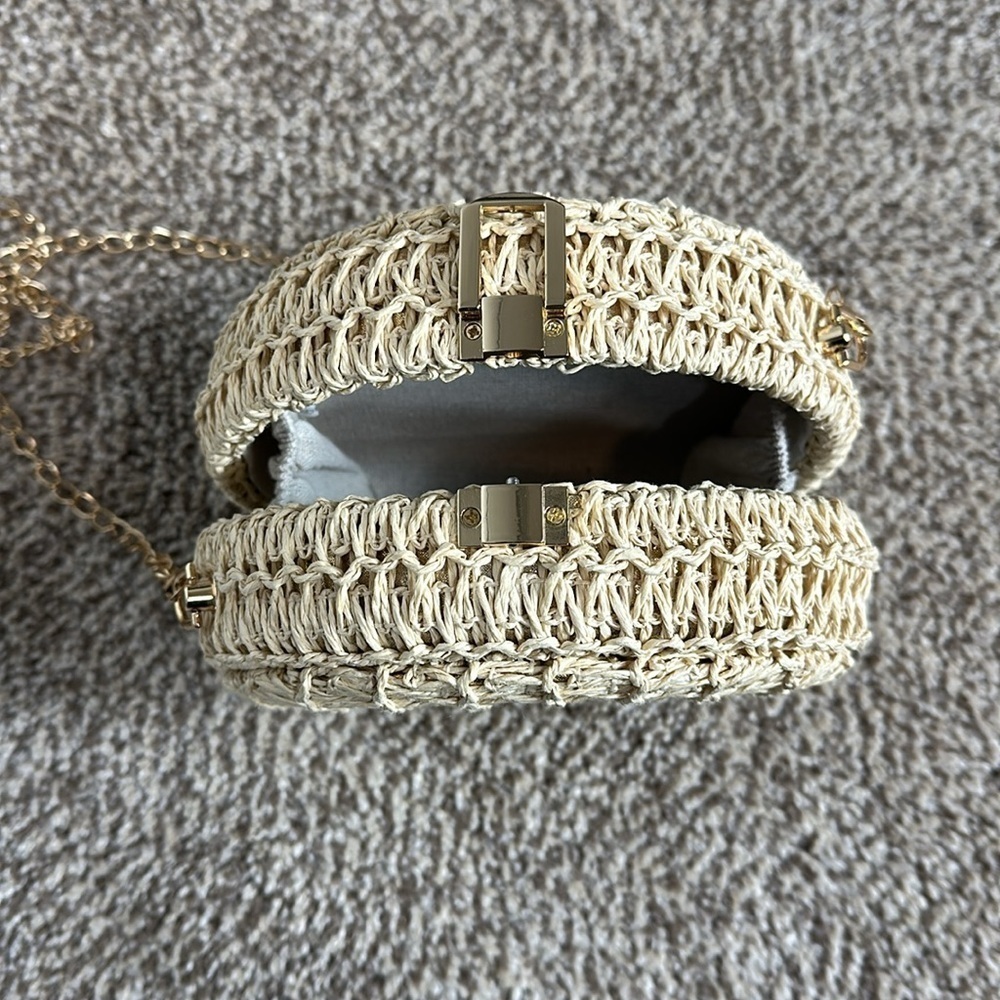 Haute Hippe Raffia Round purse - Picture 4 of 5